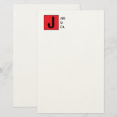 Papeterie Monogramme de nom professionnel élégant moderne (Devant / Derrière)
