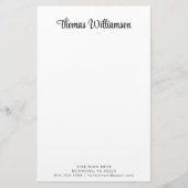 Papeterie Monogramme de script élégant (Devant)