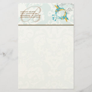 Papeterie Monogramme Direction des colibris Vintages