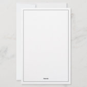 Papeterie Monogramme élégant en écriture noire et blanche (Dos)