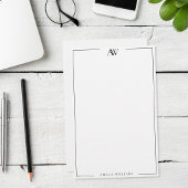 Papeterie Monogramme Élégant Minimaliste Moderne