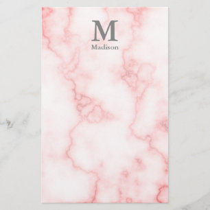 Papeterie Monogramme et nom faits sur commande sur le marbre