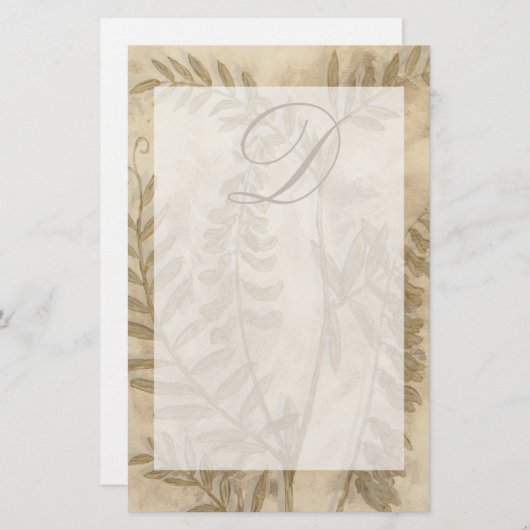 Papeterie Monogramme| Fermeture dorée I (Devant / Derrière)