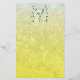 PAPETERIE MONOGRAMME FLORAL M