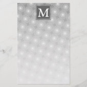 Papeterie Monogramme gris cercles motif (Devant)
