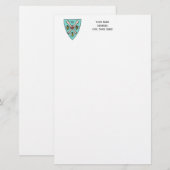 Papeterie Monogramme initial à rouleaux de 3 abeilles de sty (Devant / Derrière)