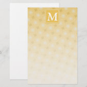 Papeterie Monogramme jaune cercles motif (Devant / Derrière)