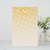 Papeterie Monogramme jaune cercles motif (Debout devant)