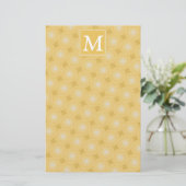 Papeterie Monogramme jaune cercles motif (Debout devant)