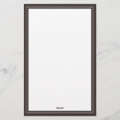 Papeterie Monogramme Marron Minimaliste (Dos)