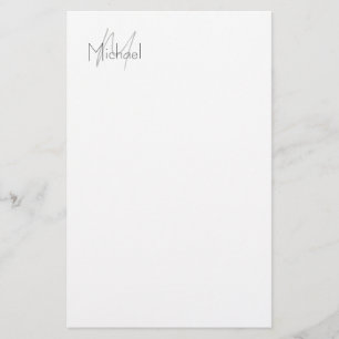 Papeterie Monogramme Minimaliste Moderne Simple Nom