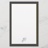 Papeterie Monogramme moderne gris foncé (Dos)