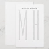 Papeterie Monogramme Moderne Minimaliste Professionnel Simpl (Devant / Derrière)