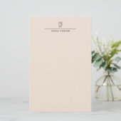 Papeterie Monogramme Moderne Professionnel Couleur Pastel Si (Debout devant)
