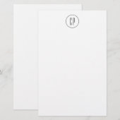 Papeterie Monogramme Moderne Professionnel Plain Initiales S (Devant / Derrière)