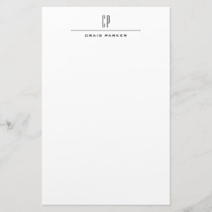 Papeterie Monogramme Moderne Professionnel Simple