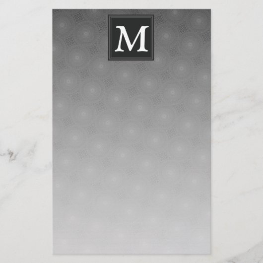 Papeterie Monogramme motif des cercles de charbon (Devant)