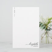 Papeterie Monogramme noir minimaliste simple initial (Debout devant)