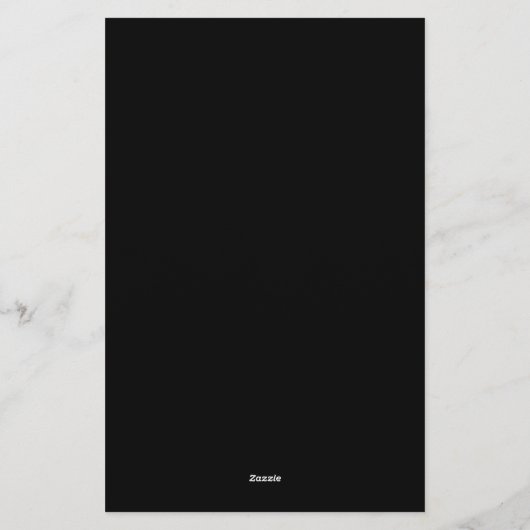 Papeterie Monogramme noir solide minimal moderne (Dos)