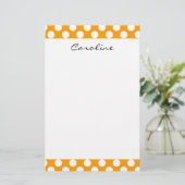 Papeterie Monogramme Orange Blanc tendance Motif de pochette (Debout devant)