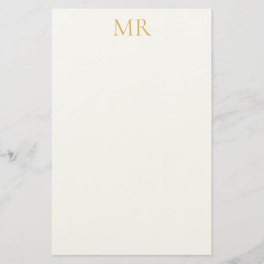 Papeterie Monogramme Professionnel Minimaliste Nom Simple (Devant)