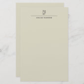 Papeterie Monogramme professionnel moderne minimaliste simpl (Devant / Derrière)