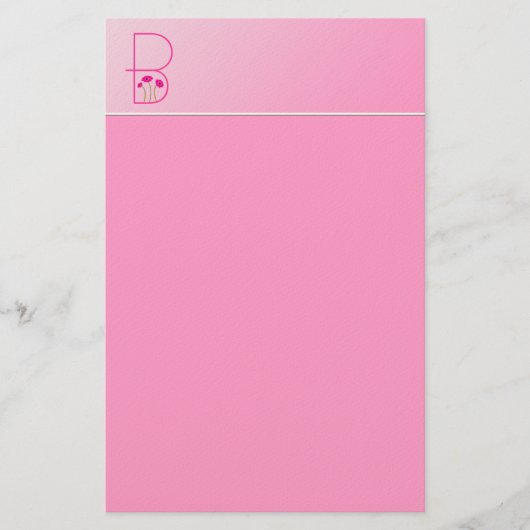 Papeterie Monogramme Raspberry Gerber Daisy (Devant)