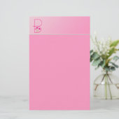 Papeterie Monogramme Raspberry Gerber Daisy (Debout devant)