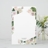 Papeterie Monogramme rose floral (Debout devant)