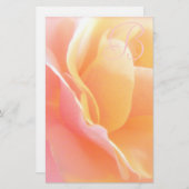 Papeterie Monogramme rose stationnaire (Devant / Derrière)