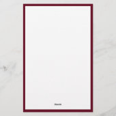 Papeterie Monogramme Rouge Bourgogne Classique (Dos)