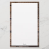 Papeterie Monogramme rustique simple de script personnalisé (Dos)