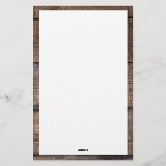 Papeterie Monogramme rustique simple de script personnalisé (Dos)