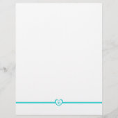 Papeterie monogramme simple - Turquoise (Devant)
