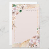 Papeterie Monogramme tropical élégant (Devant / Derrière)