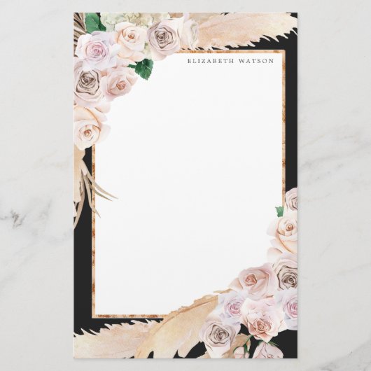 Papeterie Monogramme tropical élégant (Devant)