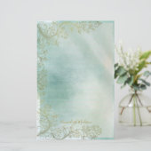 Papeterie Monogramme turquoise (Debout devant)