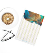 Papeterie Monogramme Turquoise Mystique Abstrait