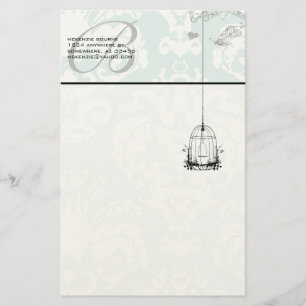 Papeterie Monogramme Vintage Cage d'oiseaux
