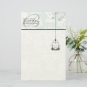 Papeterie Monogramme Vintage Cage d'oiseaux (Debout devant)