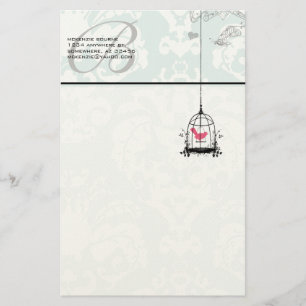 Papeterie Monogramme Vintage Cage d'oiseaux