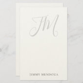 Papeterie Monographie d'écriture simple et moderne tendance (Devant / Derrière)