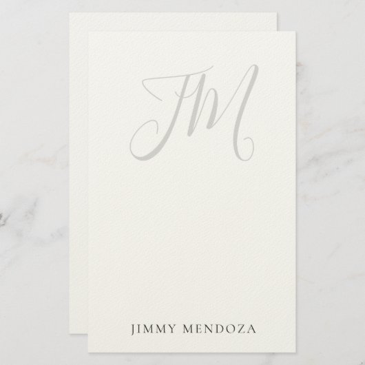 Papeterie Monographie d'écriture simple et moderne tendance (Devant / Derrière)