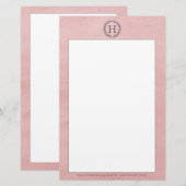 Papeterie monographique rose (Devant / Derrière)