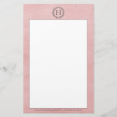 Papeterie monographique rose (Devant)