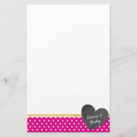 MONOGRAS poka point chalkboard coeur gras rose cha