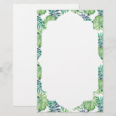 Papeterie Monstera Deliciosa Hawaiian Island Tropiques Feuil (Devant / Derrière)