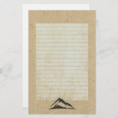 Papeterie Montagne avec rayons solaires (Devant / Derrière)