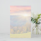 Papeterie Montagne paysage d'automne avec forêt (Debout devant)