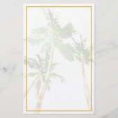 Papeterie Montera Leaf Bordure Dorée Tropicale (Devant)